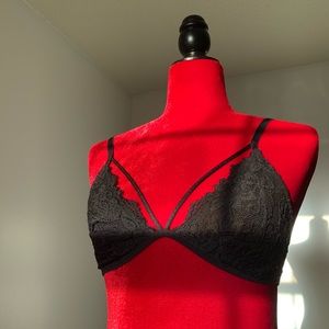 Black lace bralette